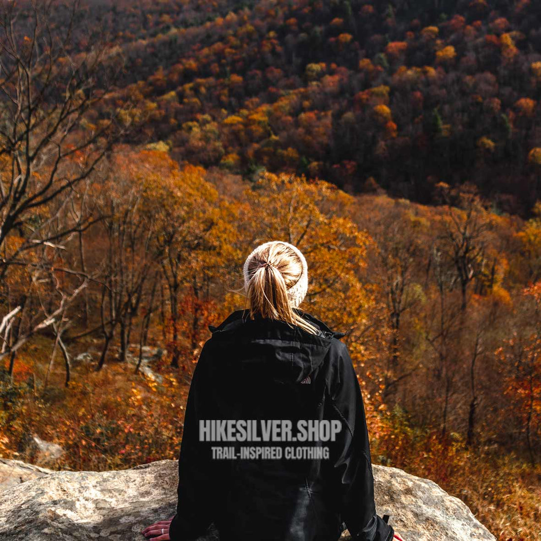 Dreaming of Hiking the Appalachian Trail? How to Start Planning Today -Woman hiker sitting on rock overlooking colorful autumn forest on Appalachian Trail