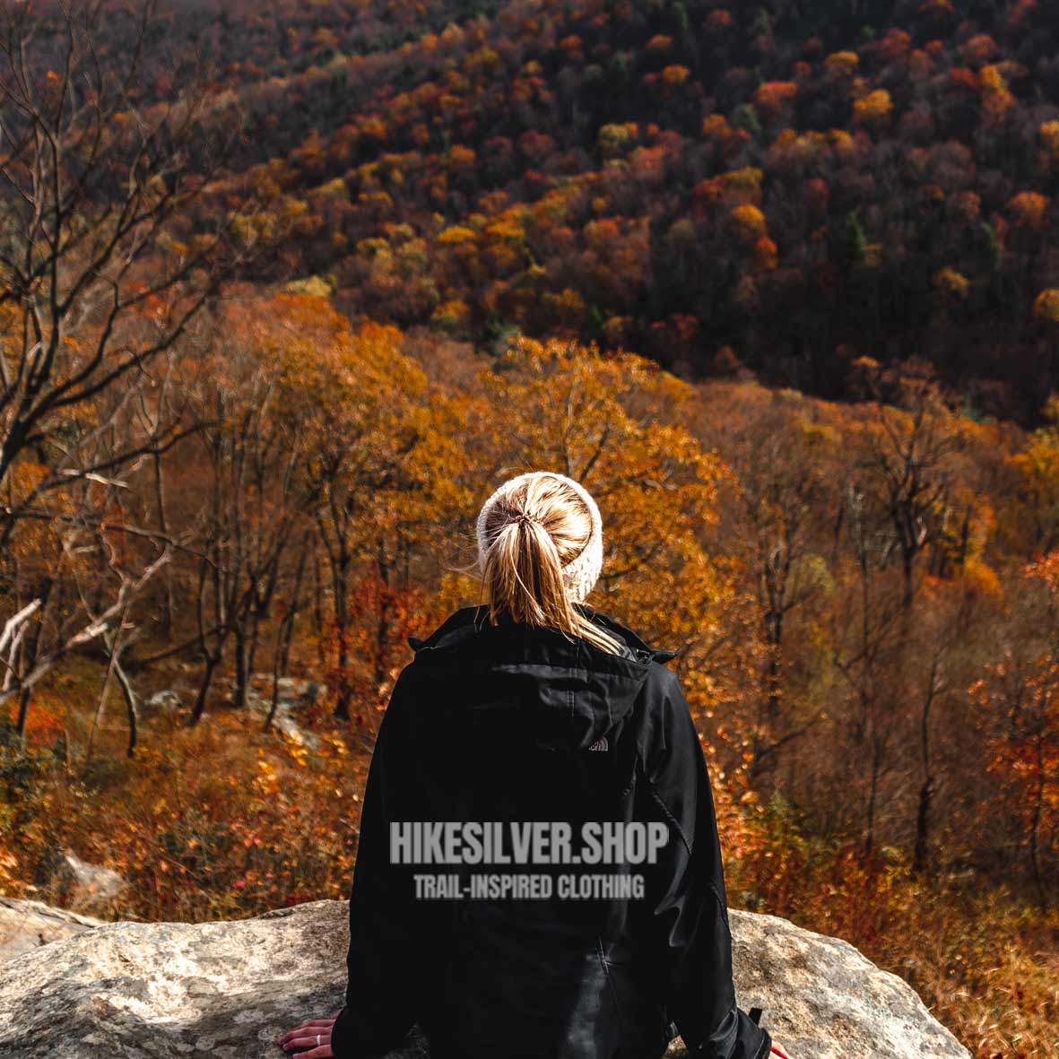 Dreaming of Hiking the Appalachian Trail? How to Start Planning Today -Woman hiker sitting on rock overlooking colorful autumn forest on Appalachian Trail