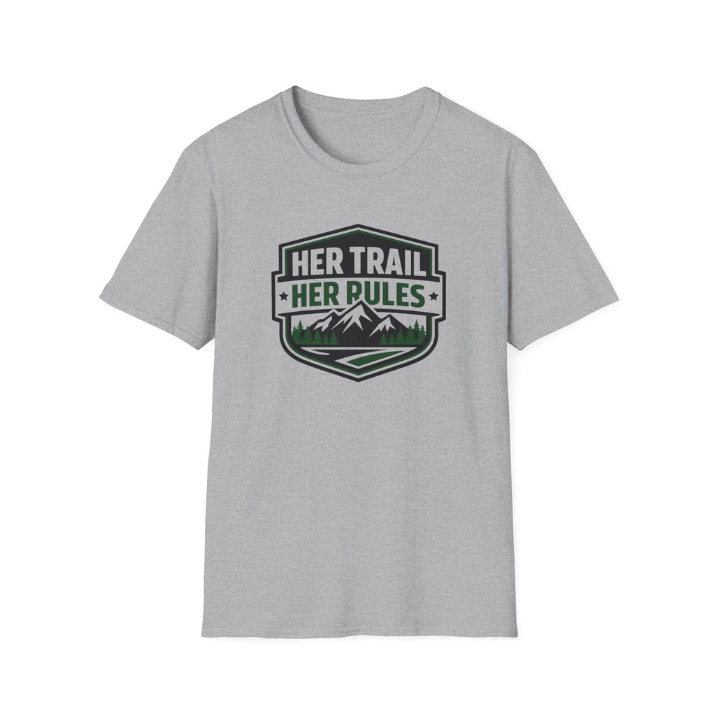 Her Trail Her Rules Outdoor Badge T-Shirt