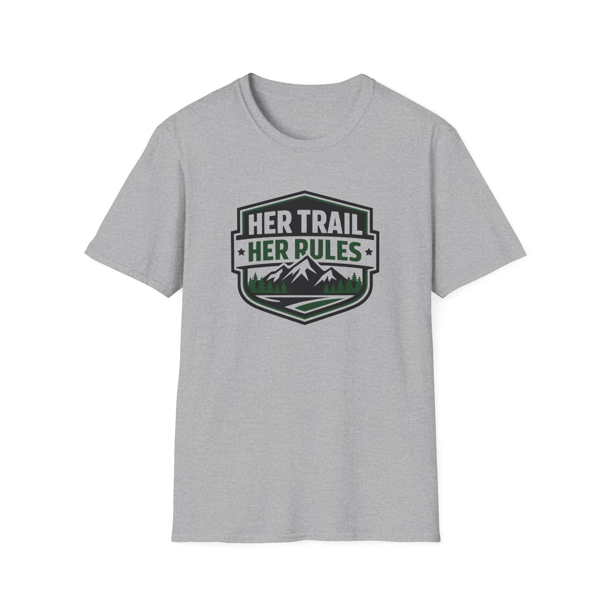 Her Trail Her Rules Outdoor Badge T-Shirt