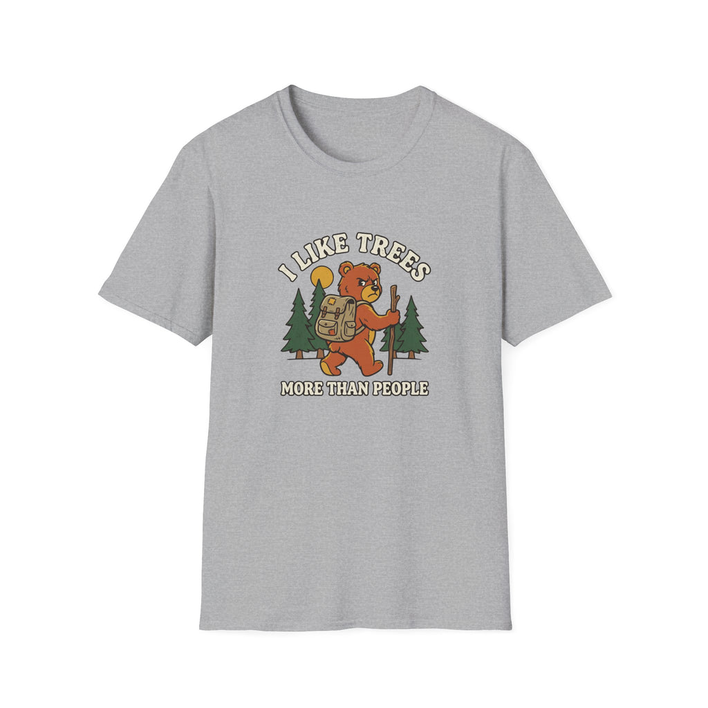 I Like Trees More Than People Funny Bear T-Shirt