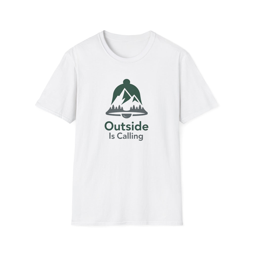 Outside Is Calling Mountain Bell T-Shirt