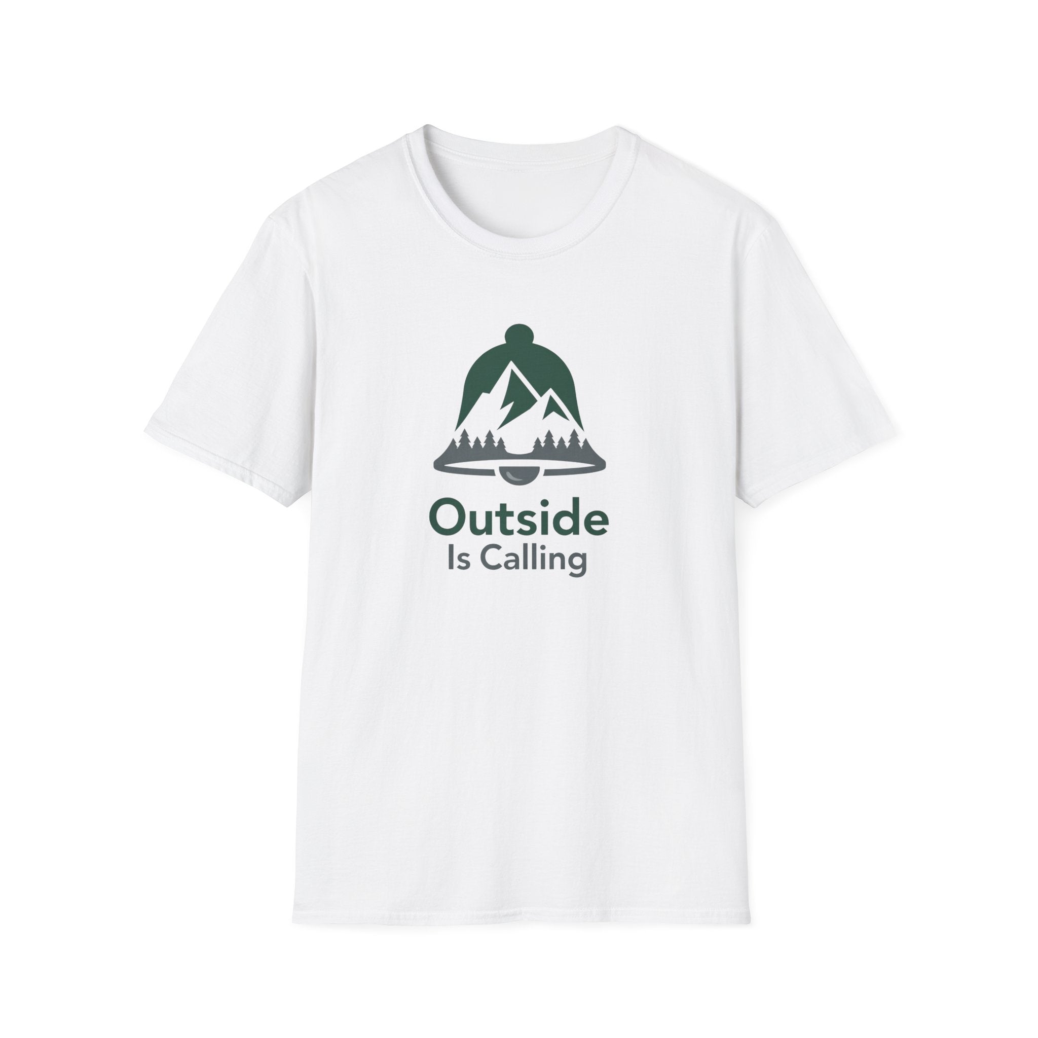 Outside Is Calling Mountain Bell T-Shirt