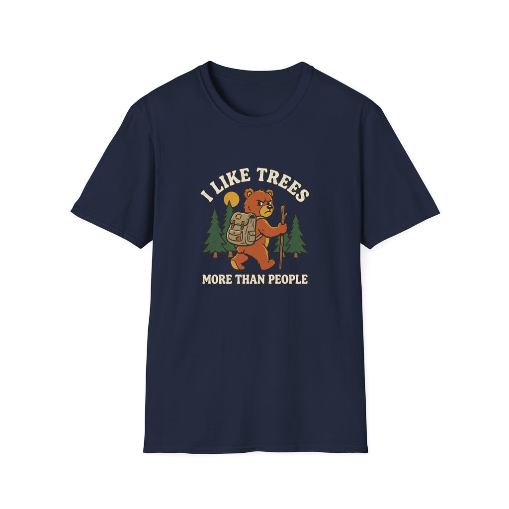 I Like Trees More Than People Funny Bear T-Shirt