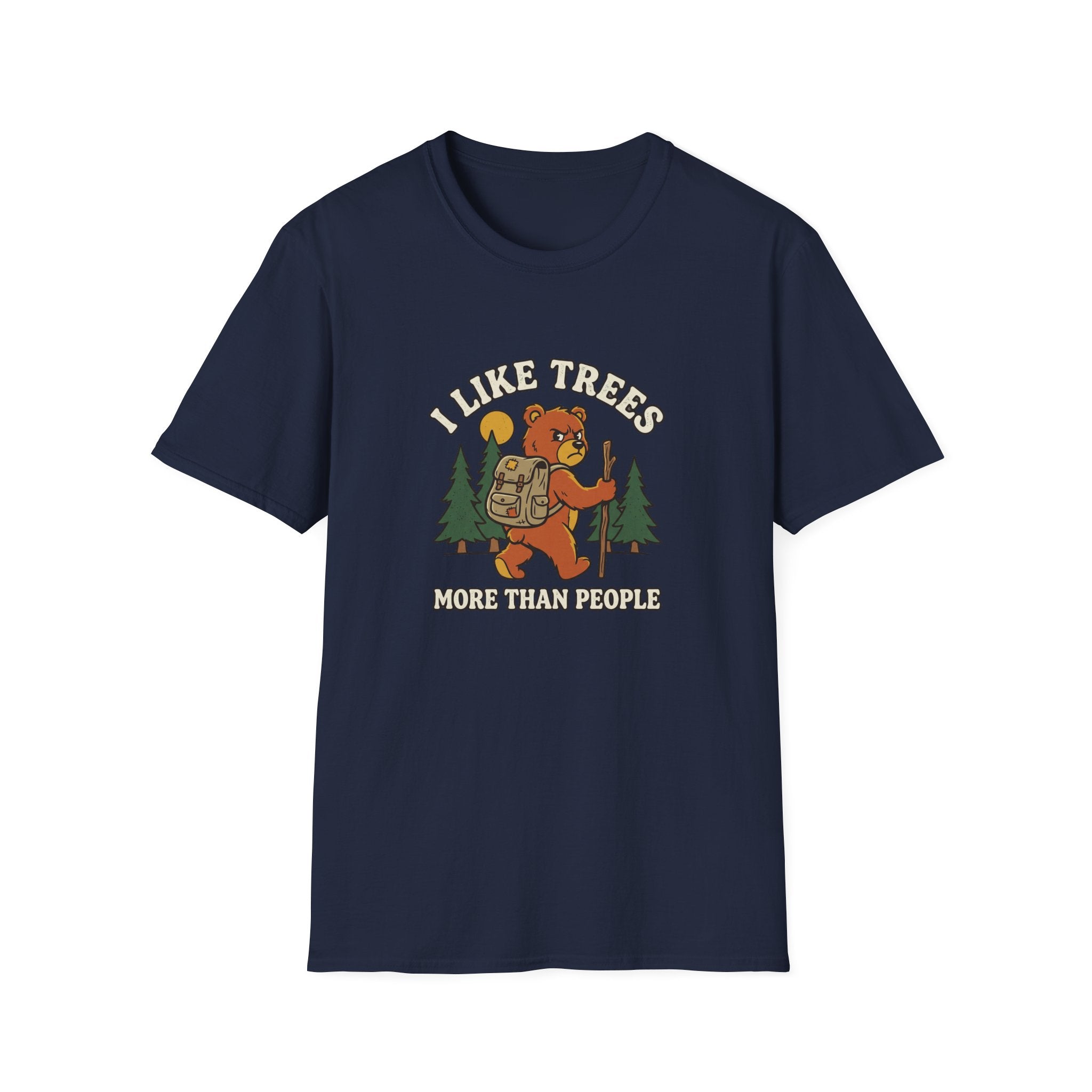 I Like Trees More Than People Funny Bear T-Shirt