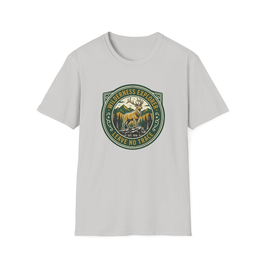 Wilderness Explorer  Vintage Elk Badge T-Shirt