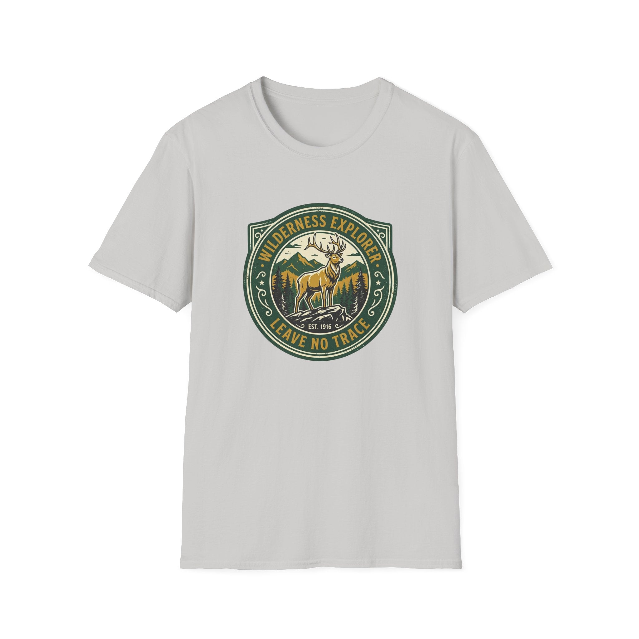 Wilderness Explorer  Vintage Elk Badge T-Shirt