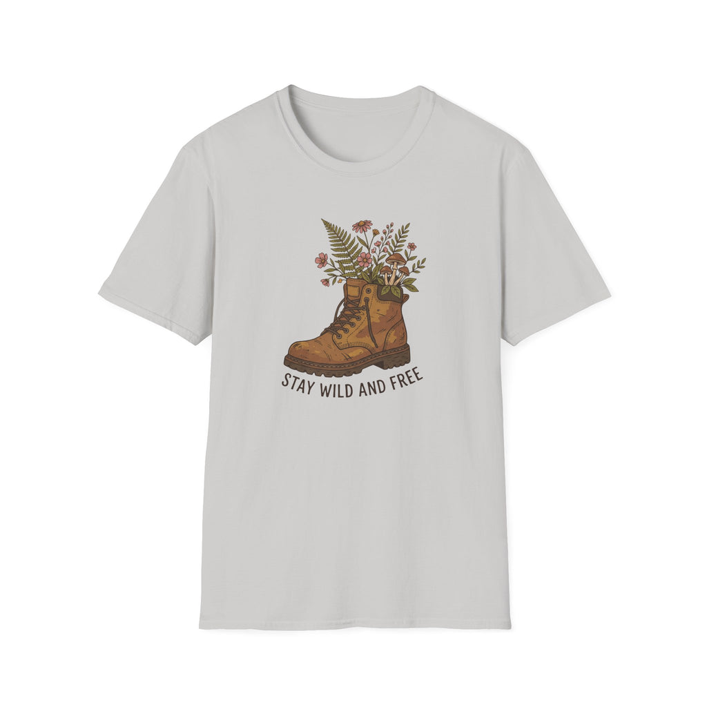 Stay Wild And Free Botanical Boot T-Shirt