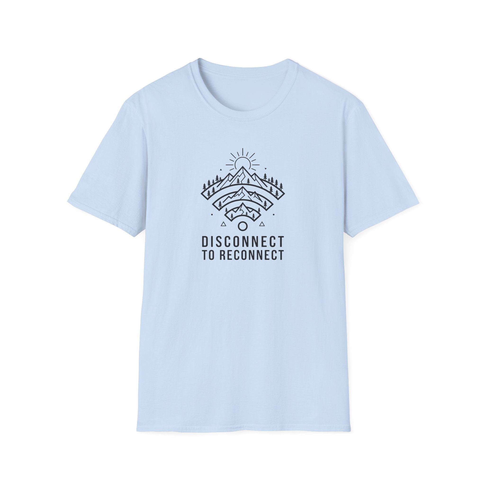 Disconnect To Reconnect  Wi-Fi Mountain T-Shirt