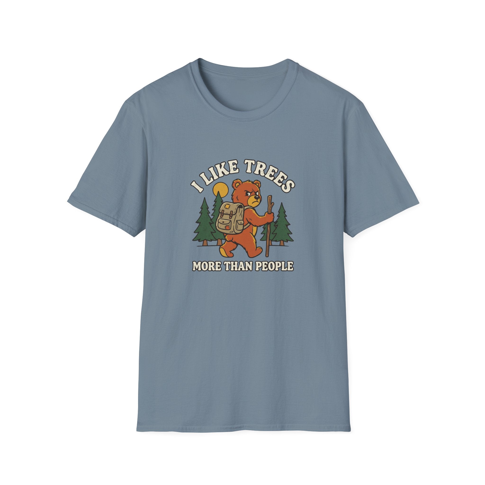 I Like Trees More Than People Funny Bear T-Shirt