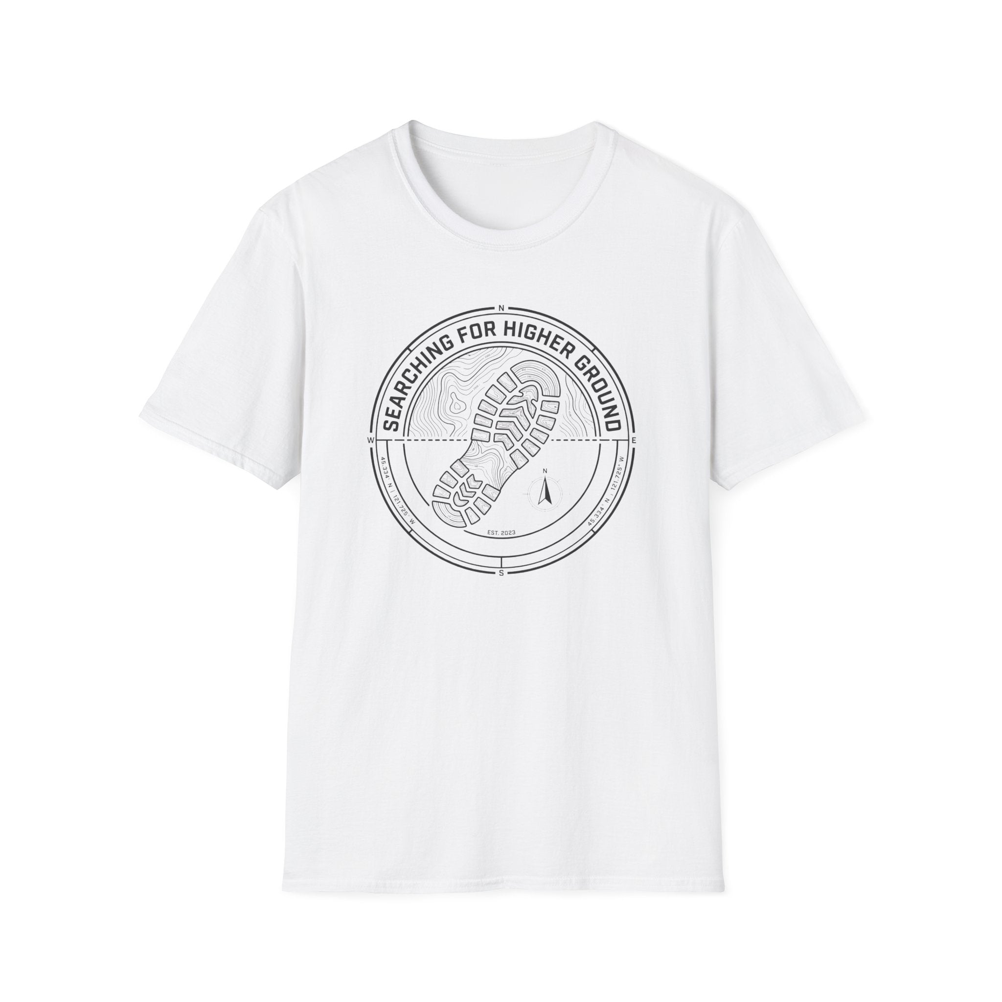 Searching For Higher Ground Topo T-Shirt