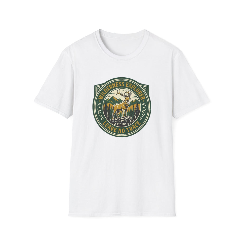 Wilderness Explorer  Vintage Elk Badge T-Shirt