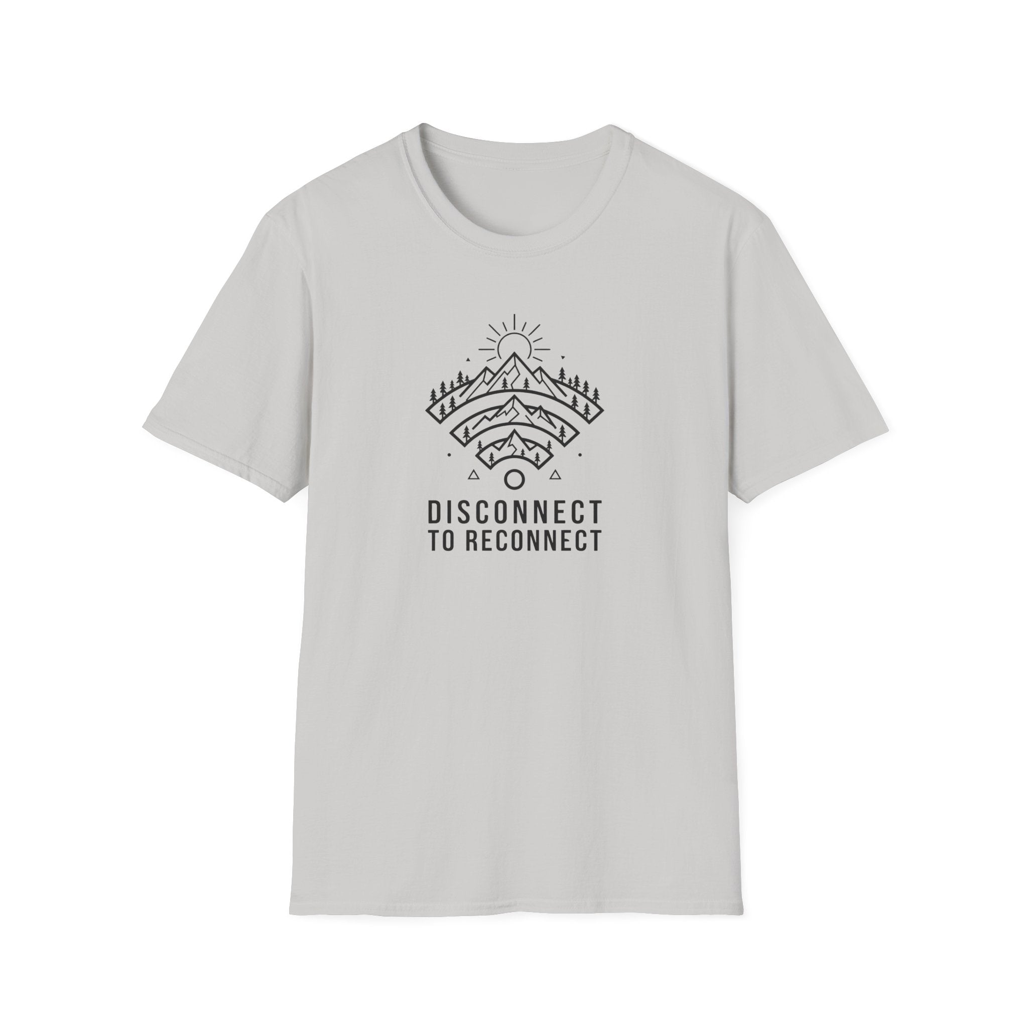 Disconnect To Reconnect  Wi-Fi Mountain T-Shirt