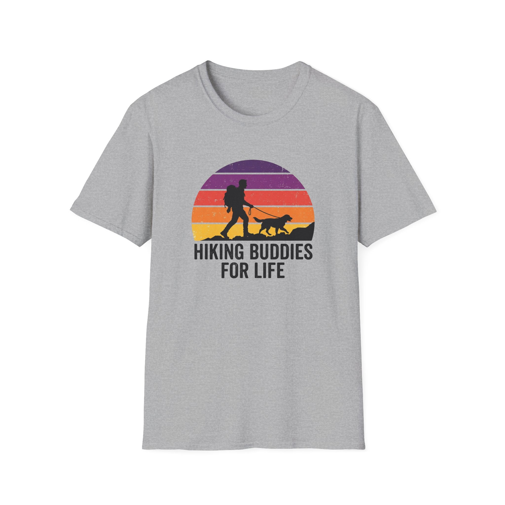 Hiking Buddies For Life Retro Sunset T-Shirt