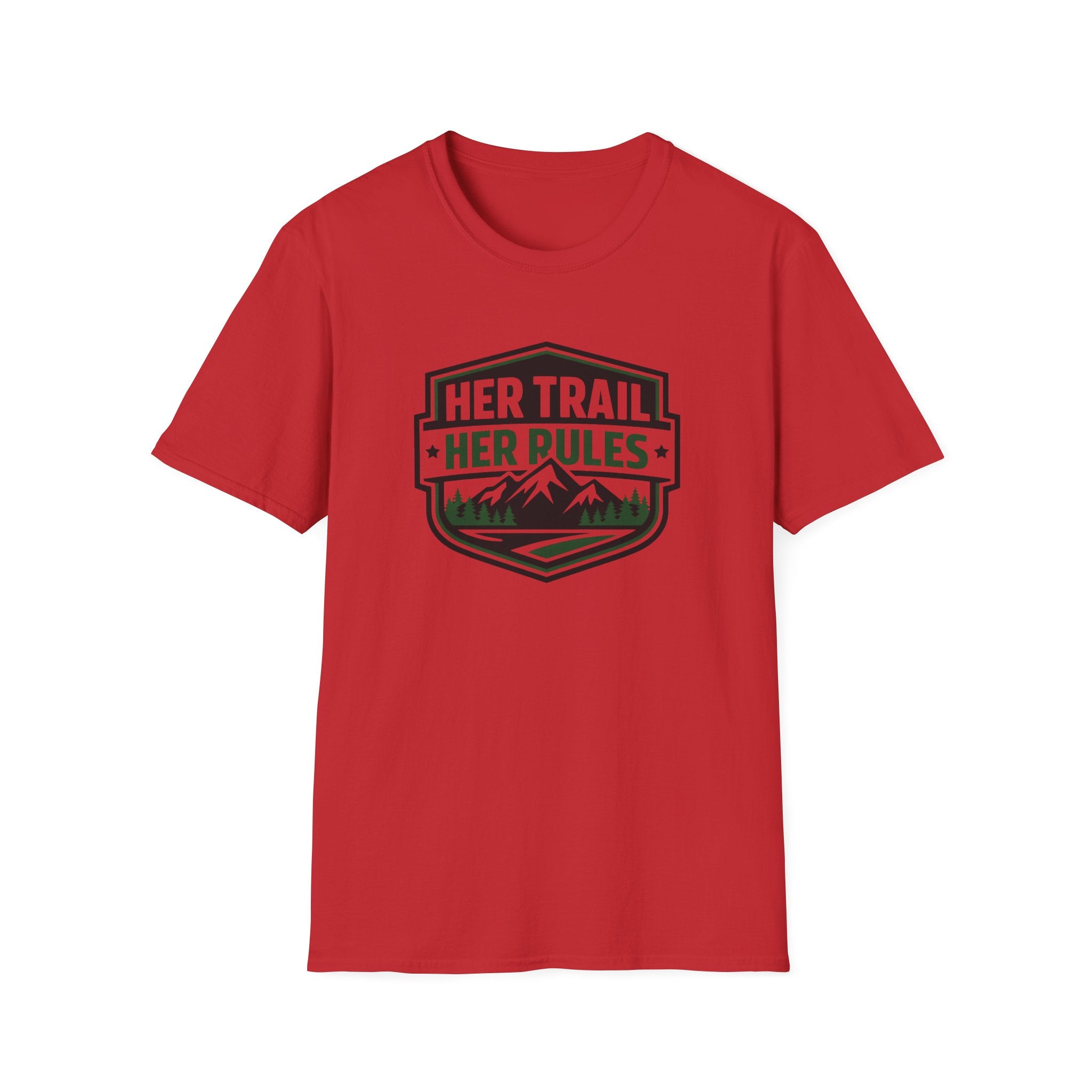 Her Trail Her Rules Outdoor Badge T-Shirt