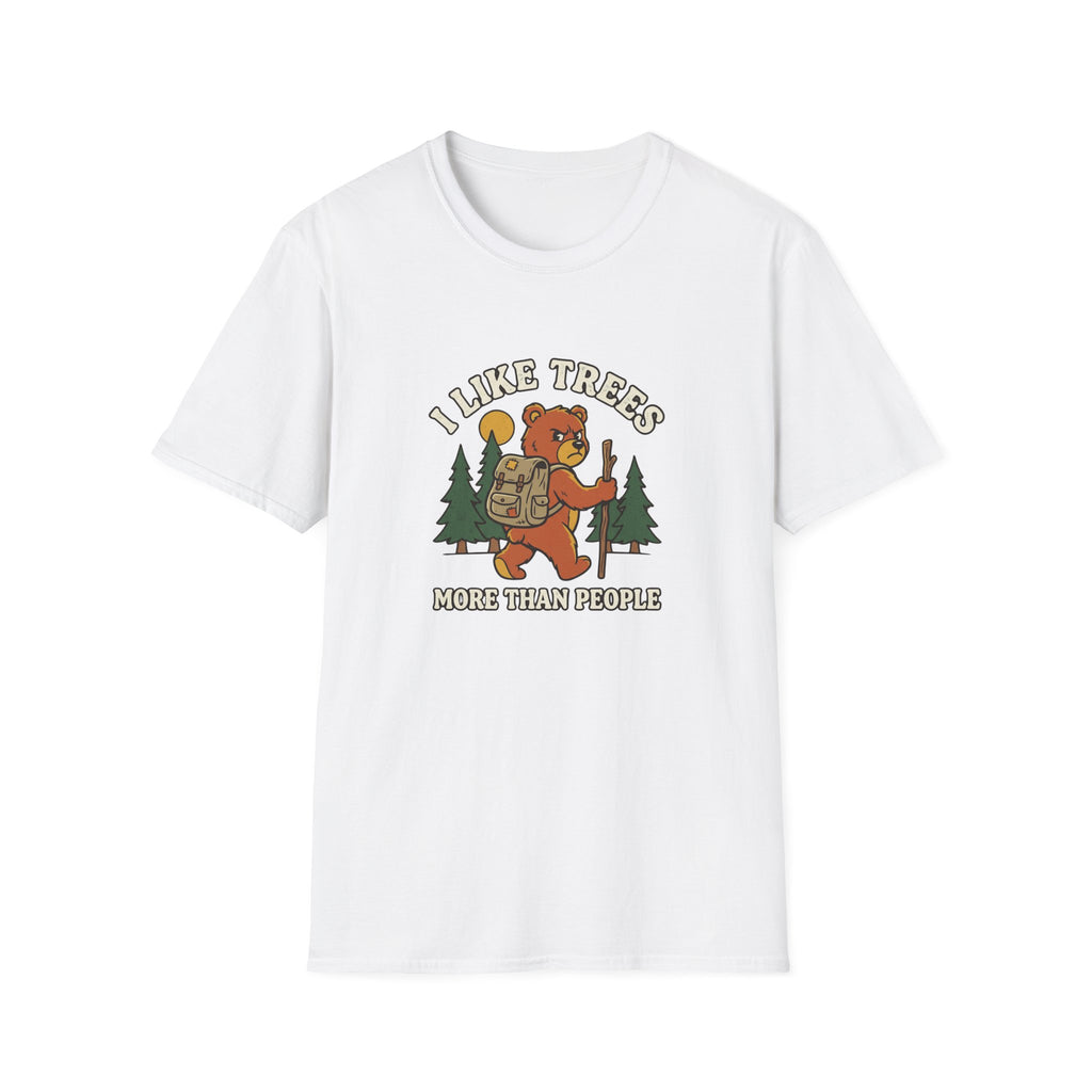 I Like Trees More Than People Funny Bear T-Shirt